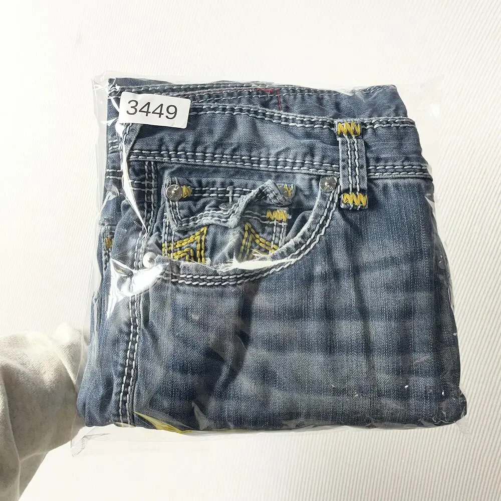 True Religion Section Straight Jeans Mens 36x31 Blue Denim Straight Leg